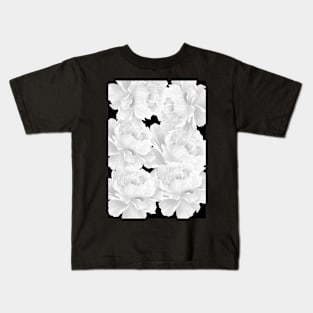 White peony Kids T-Shirt